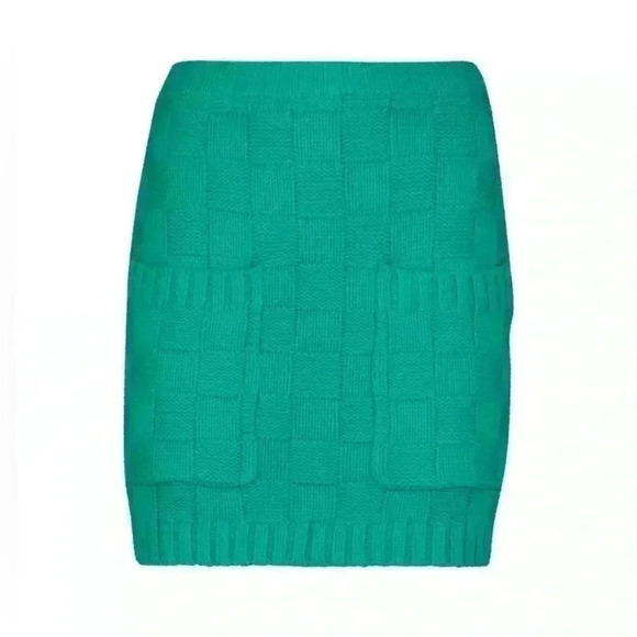 STAUD Matching Set Dunes Checkered Mini Skirt Sweater Vest Sleeveless Top M $390 - Picture 5 of 13